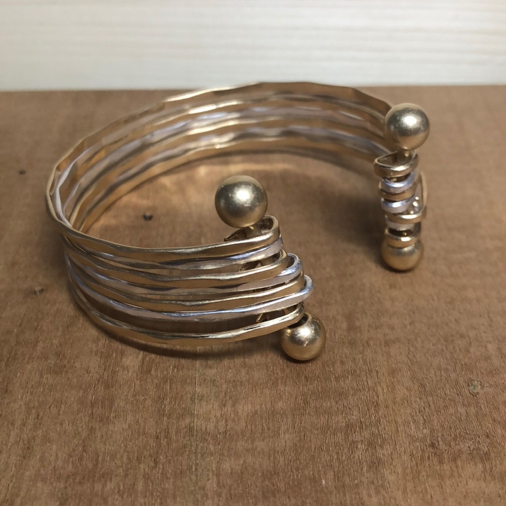 Bancroft matte hammered cuff bracelet